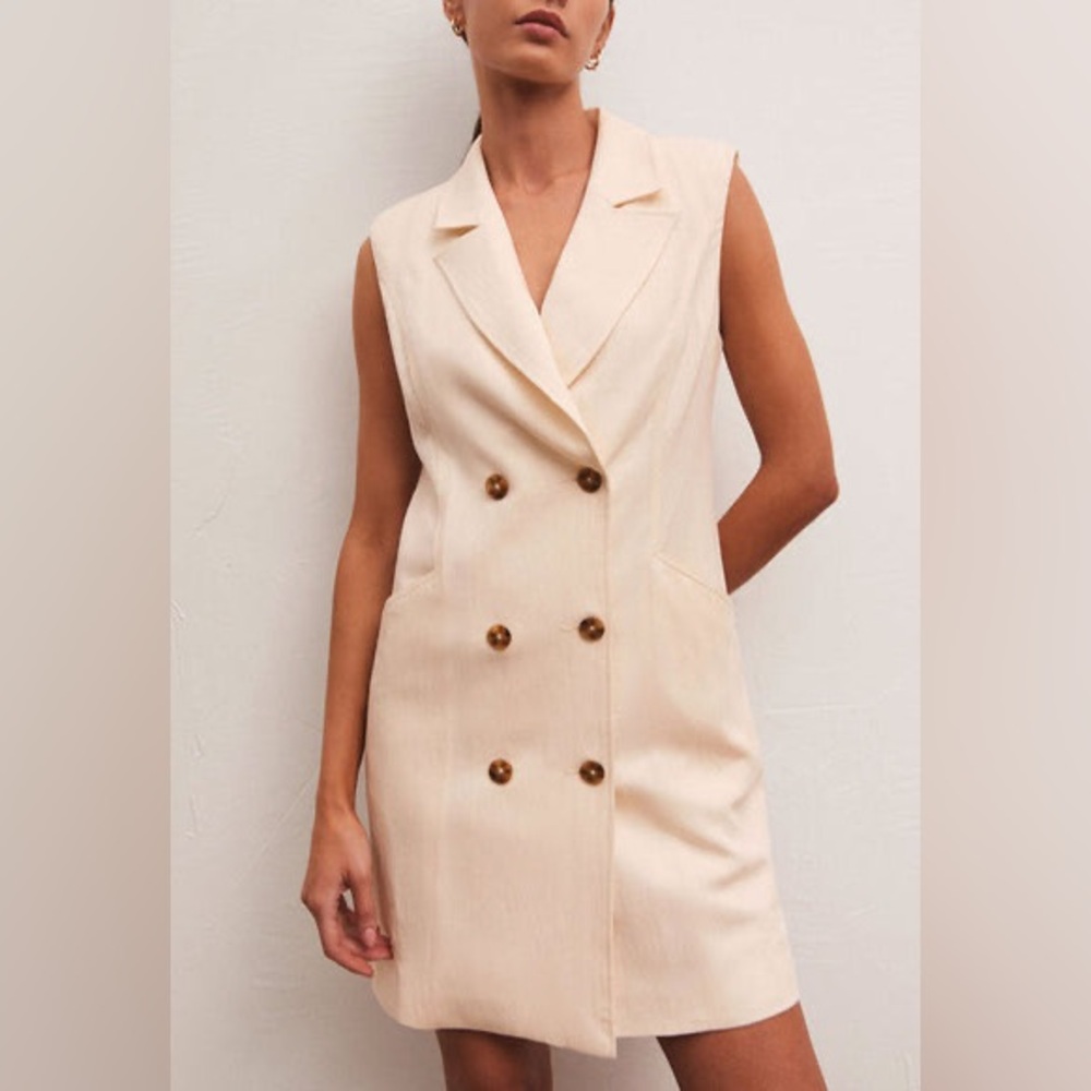 Z Supply Cream Sleeveless Mini Dress